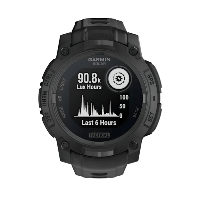 Garmin Instinct® 3 Tactical Edition 45MM Unisex Black Solar Charged Display Rugged Outdoor GPS Smartwatch - 010-02934-50
