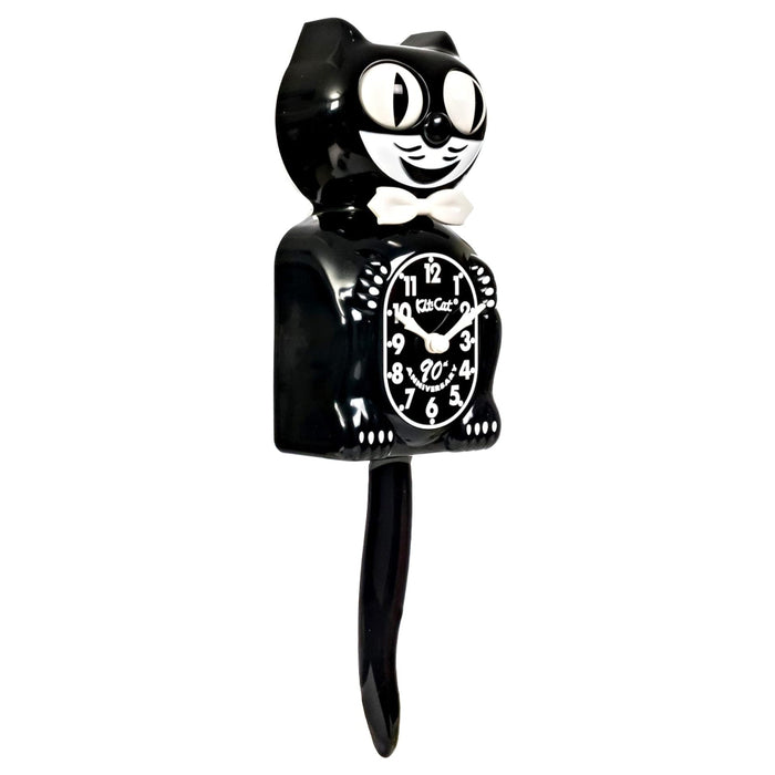 Kit Cat Klock Kid wall clock created for children. Black Animal Theme with 1950s Collectors Box Wall Clock - BC-90