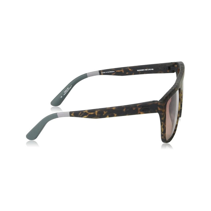 TOMS Women's Matte Blonde Tortoise Frame Violet Brown Gradient Lens Jett Square Sunglasses - 10020981