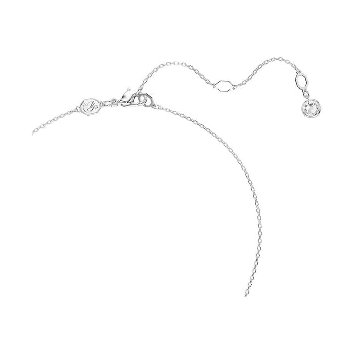 Swarovski Women's Meteor Pendant with Snow Pavé of Clear Round Crystals in a Rhodium-Finished Setting Sublima Pendant Necklace - 5683446