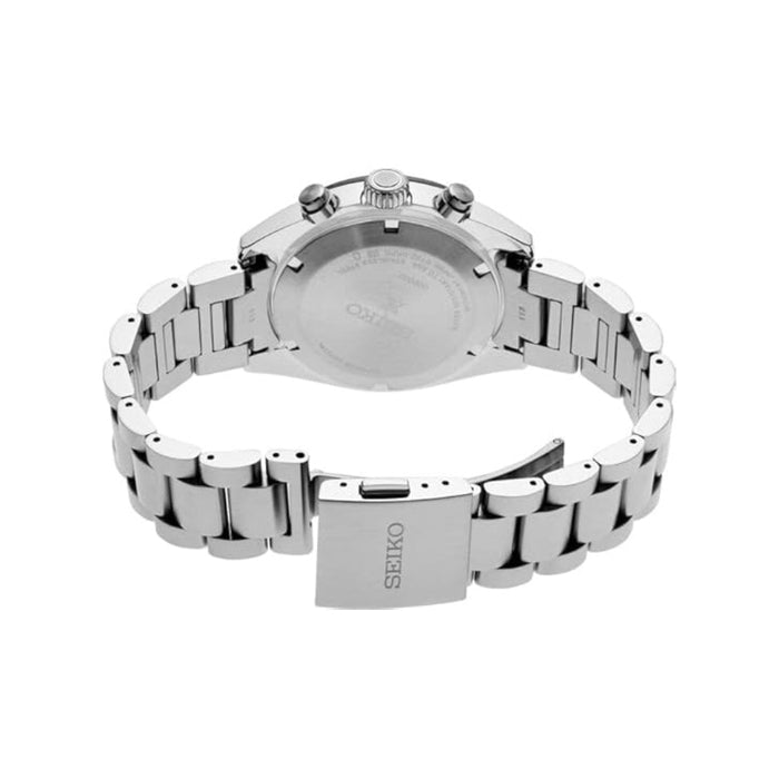 Seiko Prospex Collection Men's White Dial Silver Stainless Steel Band Analog Solar Watch - SSC813