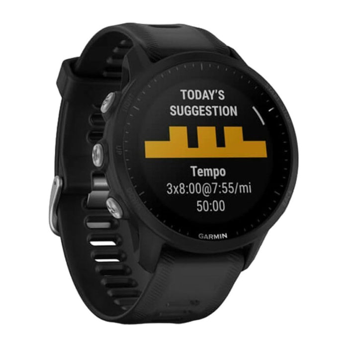 Garmin Forerunner® 955 Unisex Black Tailored To Triathletes Long Lasting Battery GPS Running Smartwatch - 010-02638-10