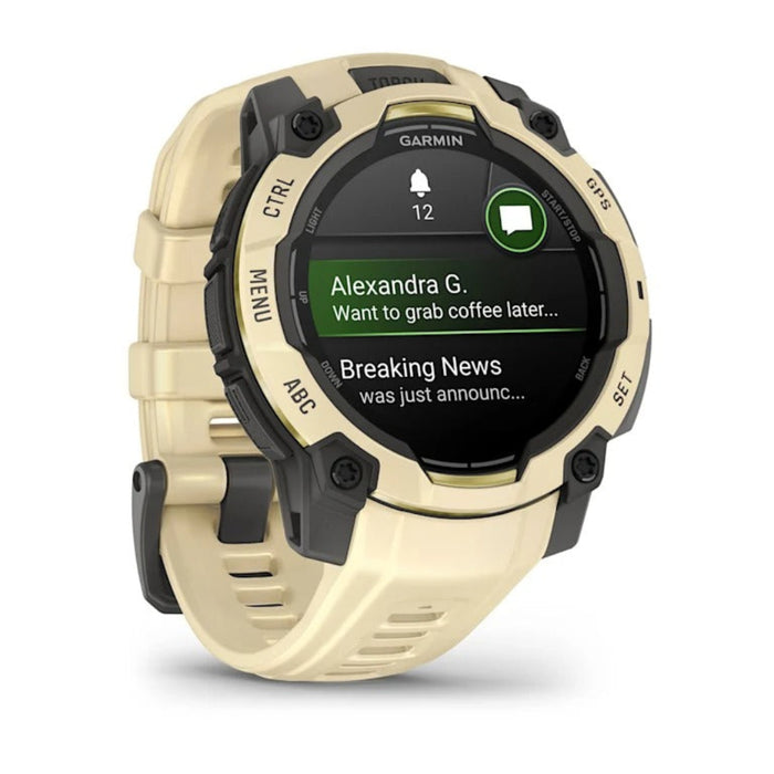 Garmin Unisex Citrine With Citrine Band 45 MM AMOLED Display Built-in Flashlight Alpine Rush Collection Limited Edition Color Instinct® 3 Rugged Outdoor GPS Smartwatch - 010-02936-02