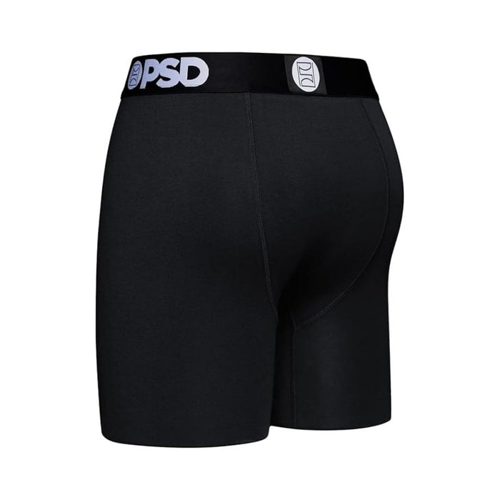 PSD Men's Black Modal 7 Inch Inseam Moisture-Wicking Boxer Briefs Medium Underwear - 32218066-BLK-M