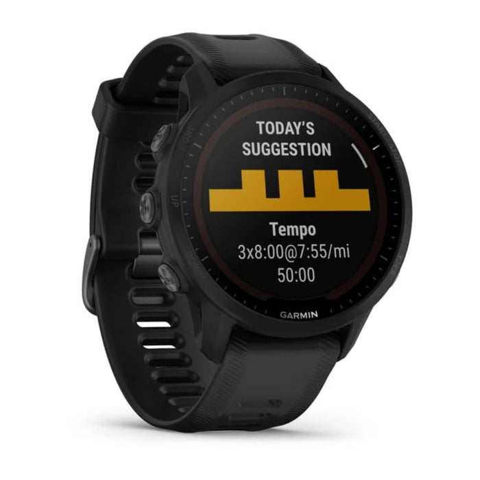 Garmin Forerunner 955 Solar Black Tailored to Triathletes Long-Lasting Battery GPS Running Smartwatch - 010-02638-00