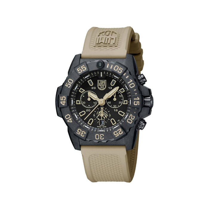 Luminox Men's Black Dial Beige Band Chronograph Swiss Quartz Watch - XS.3590.NSF.SET
