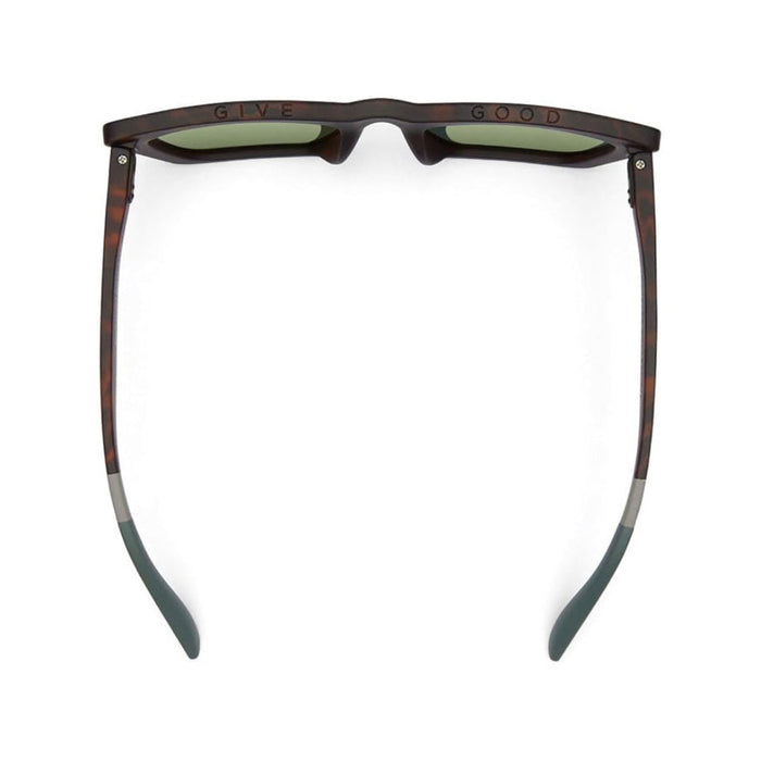 TOMS Women's Matte Blonde Tortoise Frame Bottle Green Lens Sahara Cat Eye Sunglasses - 10019178