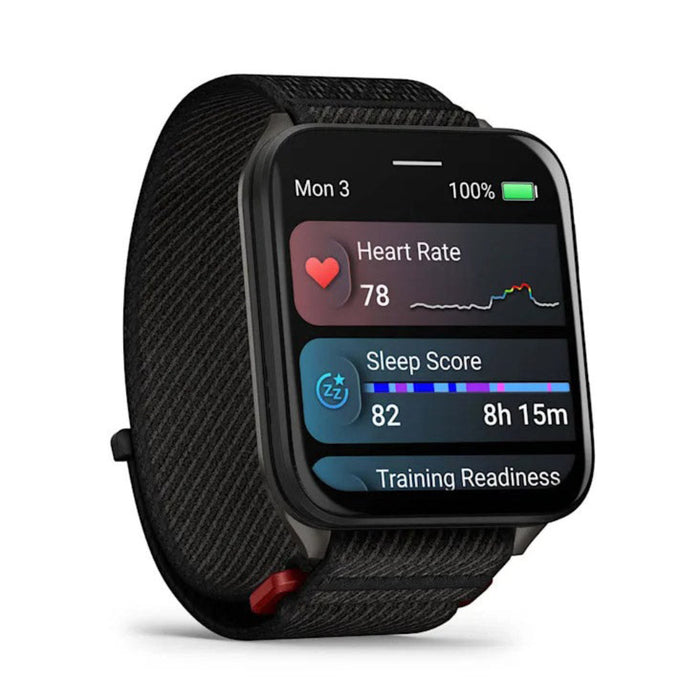 Garmin® Venu® X1 Unisex Black With Slate Titanium Caseback And Black ComfortFit Nylon Band AMOLED Display Advanced Health And Fitness Features Thin And Lightweight GPS Smartwatch  - 010-02980-00