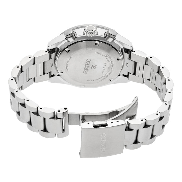 Seiko Prospex Speedtimer Men's Grey Dial Silver Stainless Steel Band Analog Solar Watch - SSC939