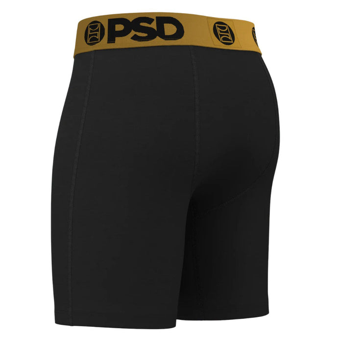 PSD Men's Black Gold Solid Luxe Modal Boxer Briefs Large Underwear - 325180098-BLK-L
