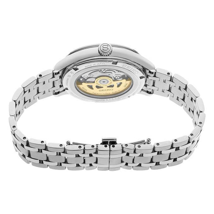 Seiko Presage Men's Green Dial Silver Stainless Steel Band Analog Automatic Watch - SSA463