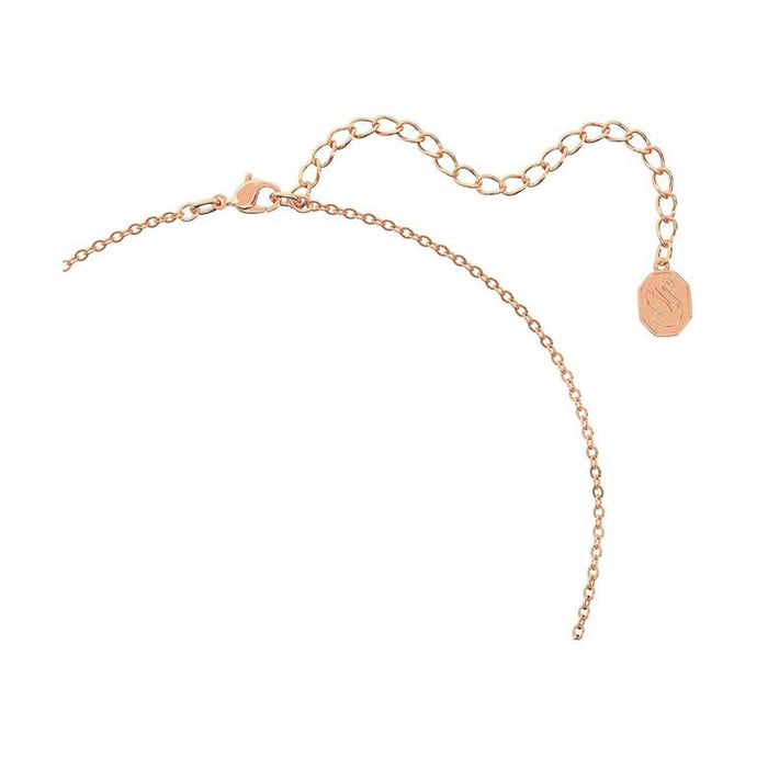 Swarovski Women's Round Pink Center Crystal and Crystal Pavé on Rose-Gold Tone Finished Chain Bella V Pendant Necklace - 5662088