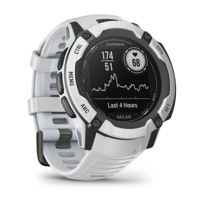Garmin Instinct 2X Whitestone Built-in Flashlight Solar Charging Capability Multi-Band GNSS Rugged GPS Smartwatch - 010-02805-14