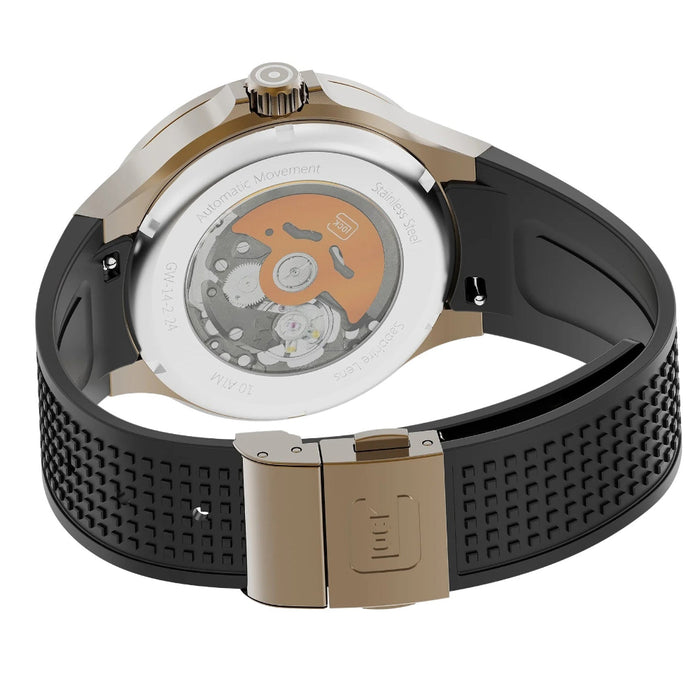 Glock Unisex Black Dial Silicone Rubber Band Automatic Watch - GW-14-2-24