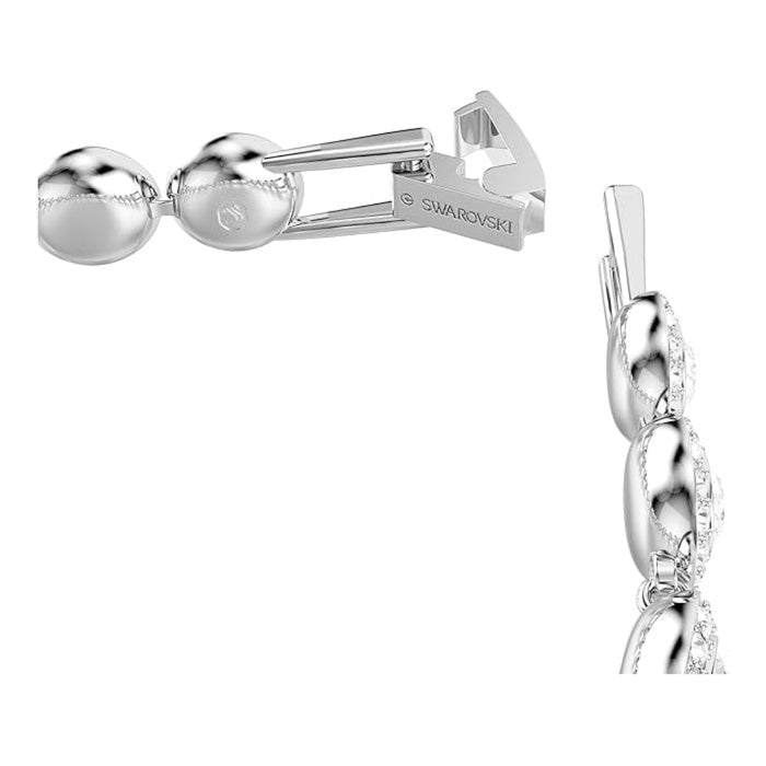 Swarovski Women's Clear Crystal Rhodium Finished Round Cut Una Angelic Tennis Bracelet - 5682279