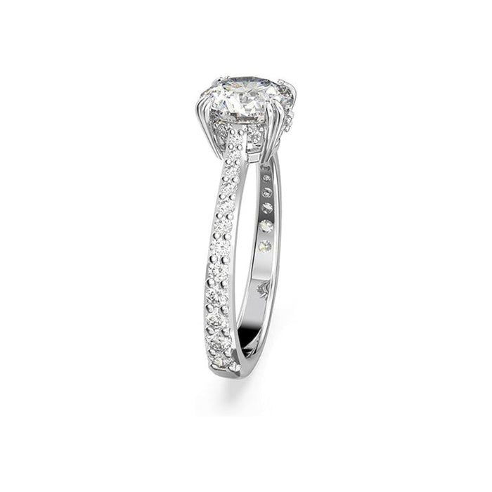 Swarovski Women's Clear Zirconia on a Rhodium Finish Setting Size 8 Stilla Ring - 5645252