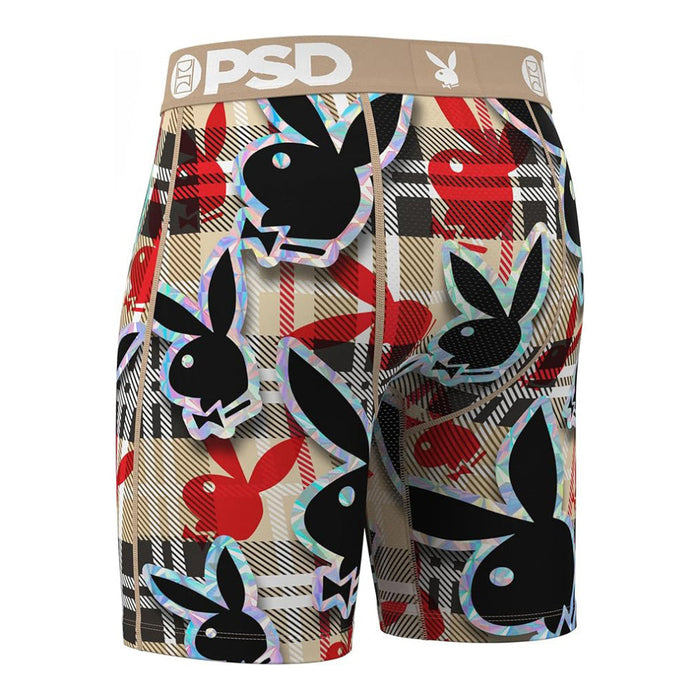 PSD Men's Multicolor Playboy Checkmate Boxer Briefs Extra Large Underwear - 325180009-MUL-XL