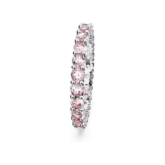 Swarovski Part of the Matrix Vittore Collection Women's Pink Stones on a Rhodium Finished Band Size 8 Matrix Vittore Ring - 5658855