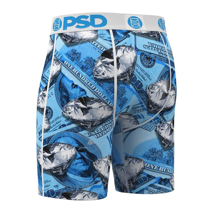 PSD Men's Multicolor Blue Fortune Mid Length Boxer Briefs Large Underwear - 425180127-MUL-L