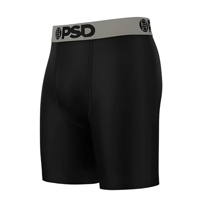 PSD Men's Black Chrome Cotton 3-Pack Boxer Briefs Medium Underwear - 424180186-BLK-M