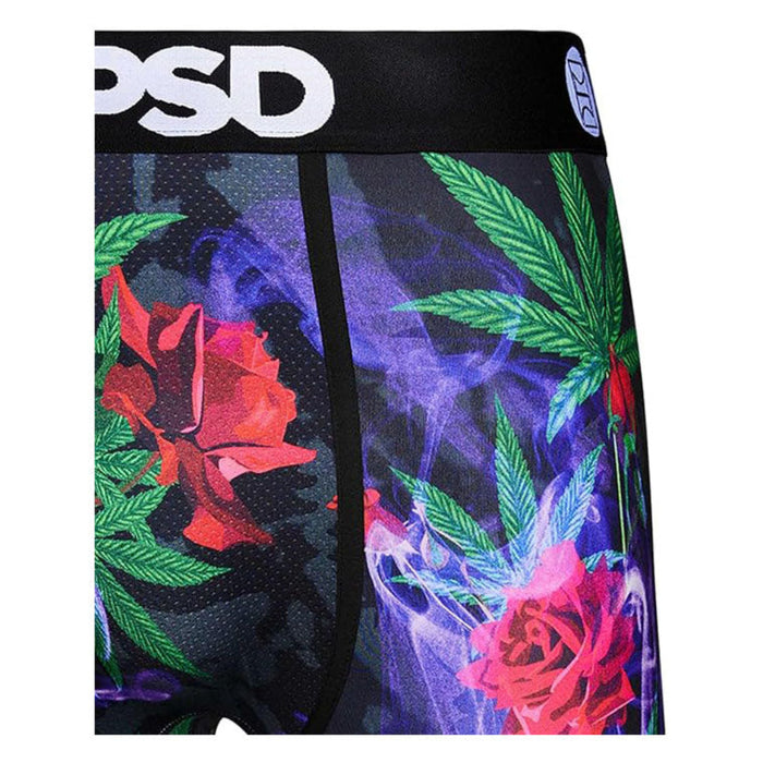 PSD Men's Black Rose Buds Mid Length Boxer Briefs Extra Large Underwear - 123180130-BLK-XL