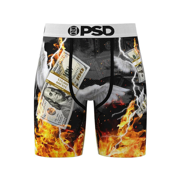 PSD Men's Multicolor Fly Money Boxer Briefs Large Underwear - 424180048-MUL-L