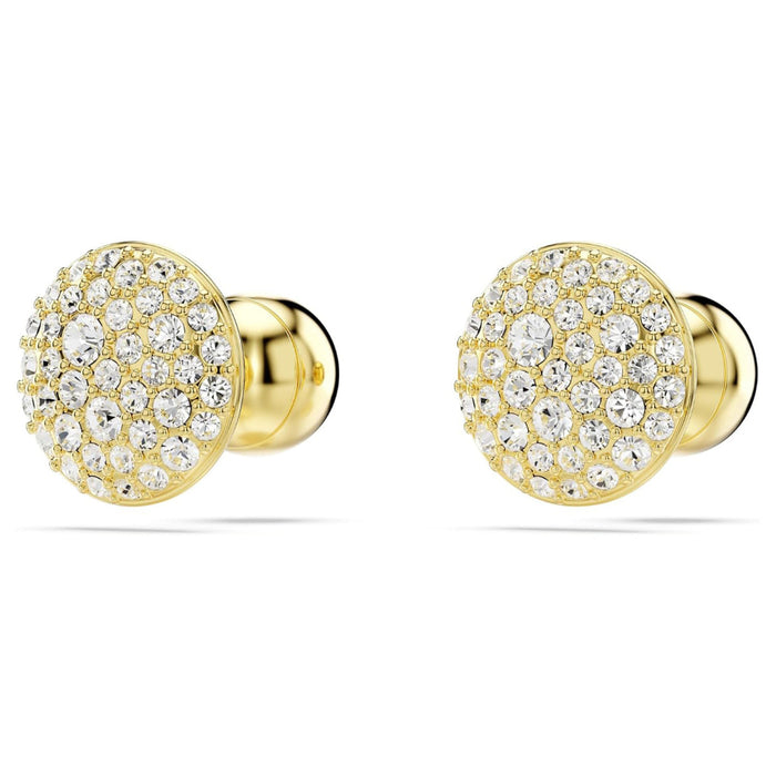 Swarovski Women's Meteor Motif with Snow Pavé of Clear Round Crystals in a Gold-Tone Finished Setting Meteora Stud Earrings - 5683444