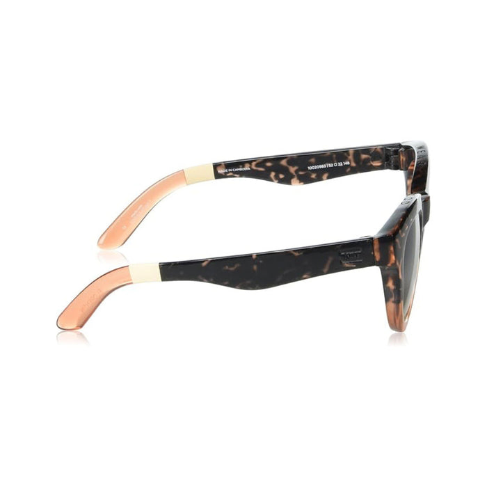 TOMS Women's Blonde Tort Apricot Crystal Fade Frame Olive Gradient Lens Florentin Round Sunglasses - 10020983