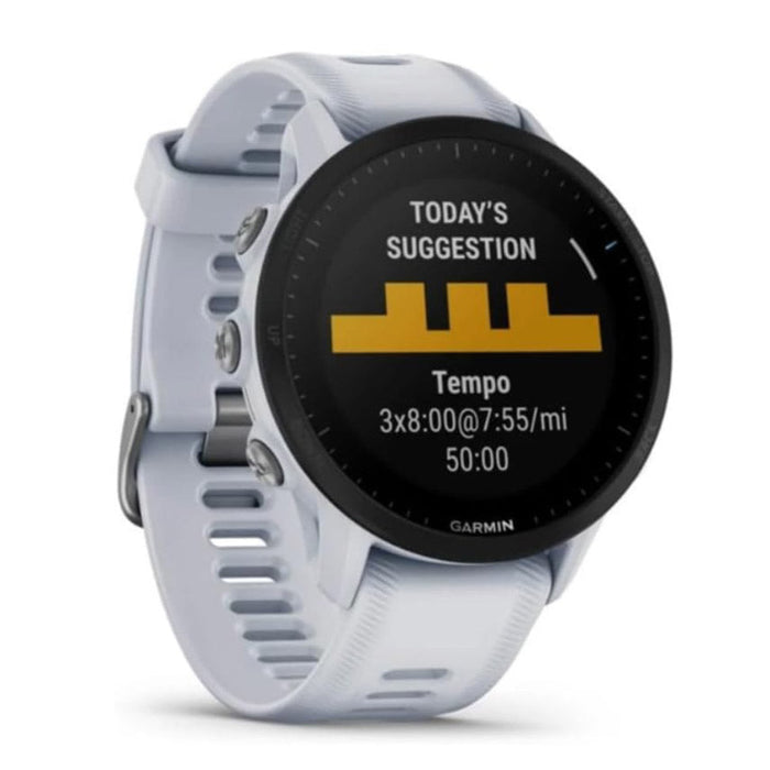 Garmin Forerunner 955 Whitestone Tailored to Triathlete, Long-Lasting Battery GPS Running Smartwatch -  010-02638-11