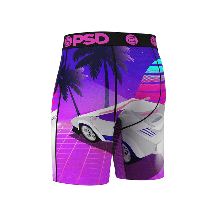 PSD Men's Synthwave Racing Print Boxer Briefs Medium Underwear - 125180226-MUL-M
