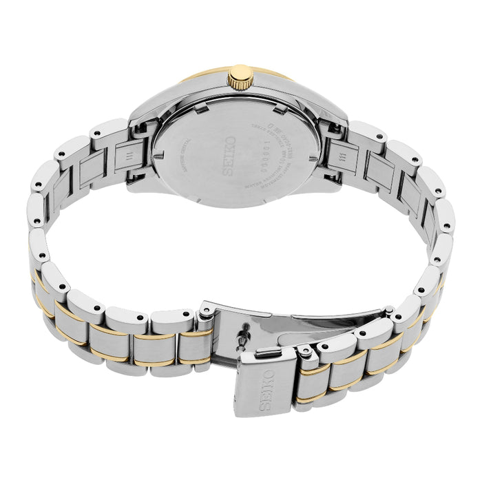 Seiko Women's Silver Dial Two-tone Stainless Steel Band Analog Quartz Watch - SUR582