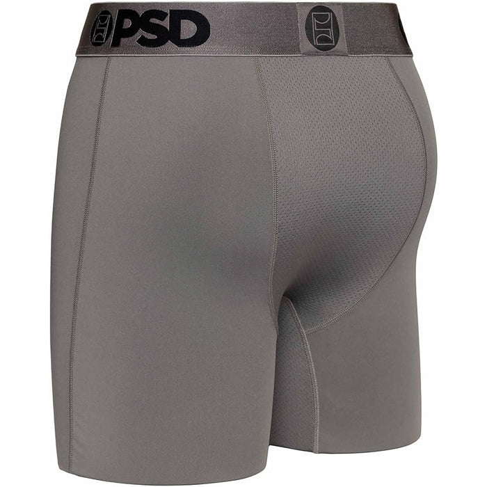 PSD Men's Gray Gun Metal Sld Boxer Briefs Underwear - 423180227-GRY