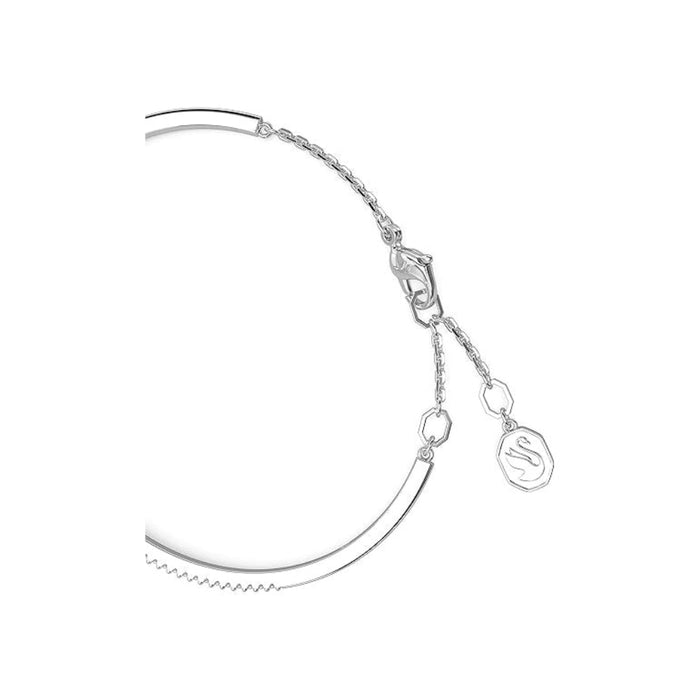Swarovski Part of the Mesmera Collection Women's Clear Mixed-Cut Stones in a Rhodium Finished Setting Mesmera Bangle Bracelet - 5667253