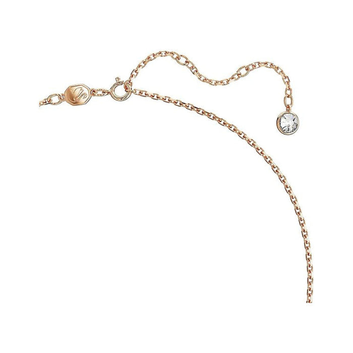 Swarovski Women's Pink Crystal Pavé on rose-gold tone Plated Chain Swan Pendant Necklace - 5647552