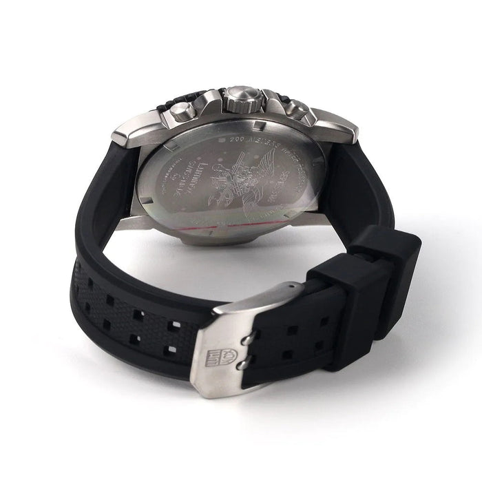 Luminox Navy Seal Steel Colormark Chronograph 3180 Black PU Band Black Dial Quartz Analog Watch - XS.3181.L