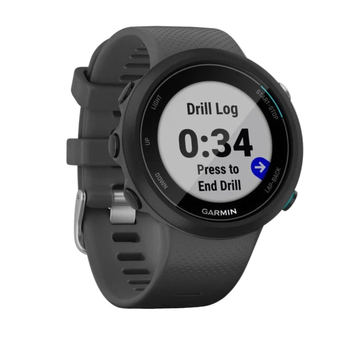 Garmin Swim 2 GPS Slate Silicone Band Digital Dial Swimming Smart Watch - 010-02247-00