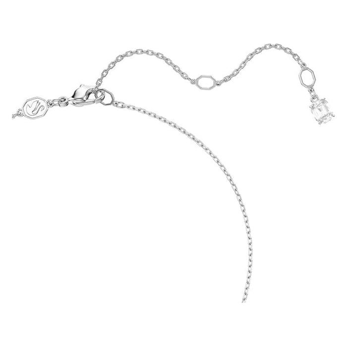 Swarovski Women's Clear Crystal Heart Pendant In Rhodium Finish Ariana Grande Angelic Necklace - 5720852