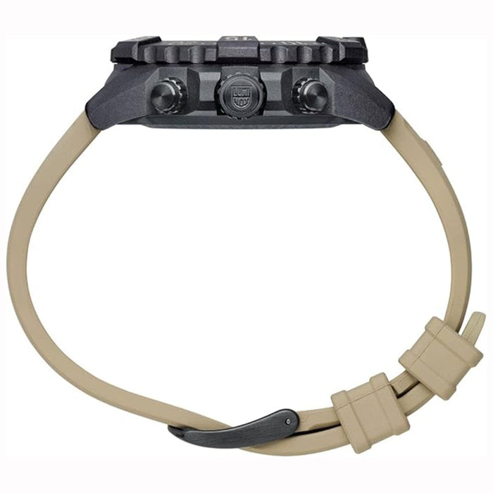 Luminox Men's Black Dial Beige Rubber Band Analog Swiss Quartz Watch - XS.3590.NSF