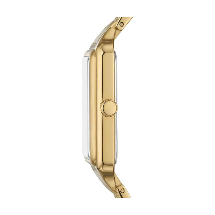 Fossil Raquel Women's White Dial Gold Stainless Steel Band Analog Quartz Three-Hand Watch - ES5304