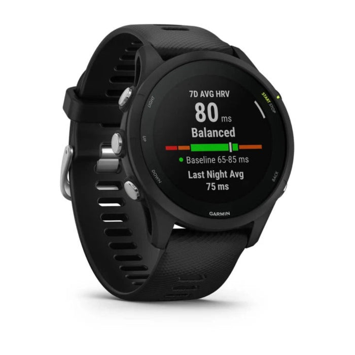 Garmin Forerunner 255 Black Music Advanced Insights Long-Lasting Battery GPS Running Smartwatch - 010-02641-20