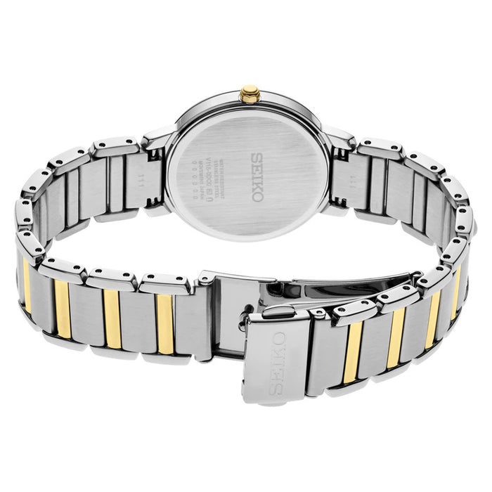 SEIKO Women's Mother of Pearl Dial Two-tone Stainless Steel Band Solar Series Analog Quartz Watch - SUP469
