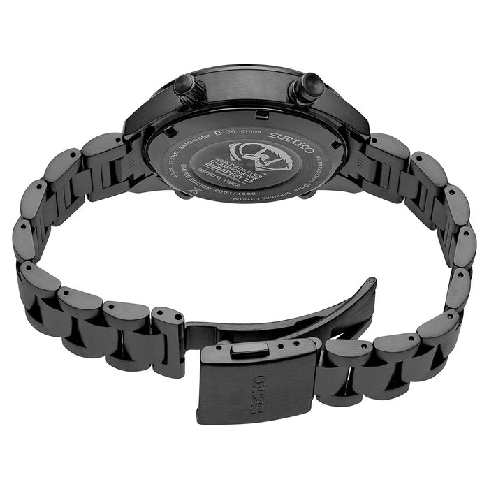 SEIKO Men's Black Dial Stainless Steel Band Prospex Speedtimer Chronograph Solar Quartz Watch - SFJ007