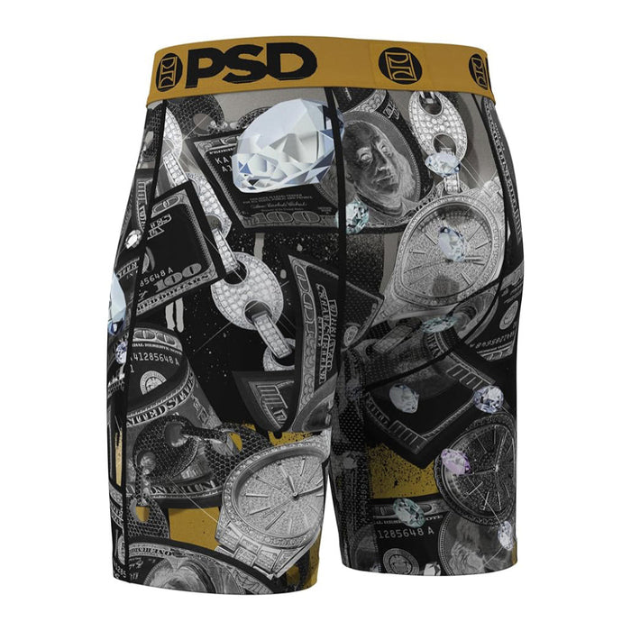 PSD Men's Multicolor Silver Bands Boxer Briefs Extra Large Underwear - 425180098-MUL-XL