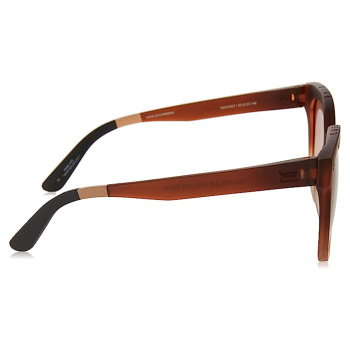 TOMS Women's Matte Ombre Non-Polarized Lens Juniper Round Sunglasses - 10017407