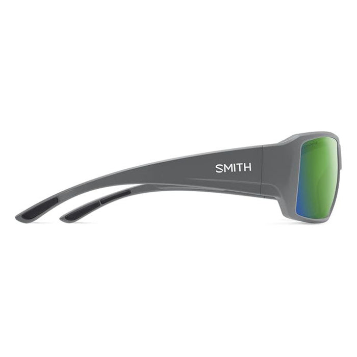 Smith Unisex Matte Cement Frame Chromapop Green Mirror Lens Polarized Guides Choice Small-fit Performance Sunglasses - 205881RIW57UI