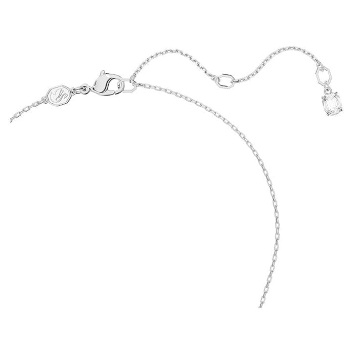 Swarovski Women's Clear Crystal Rhodium Finish Interlocking loop Dextera Pendant Necklace - 5670251