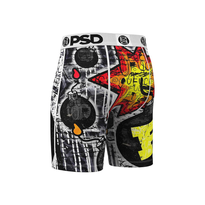 PSD Men's Multicolor F Bomb Boxer Briefs Small Underwear - 125180098-MUL-S