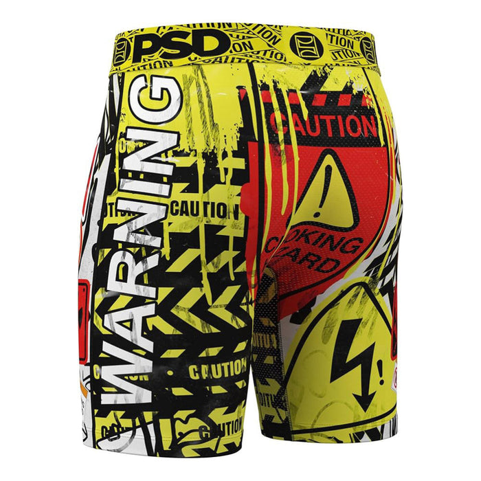 PSD Men's Multicolor Caution Boxer Briefs Medium Underwear - 325180166-MUL-M