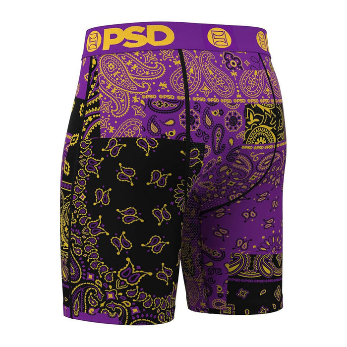 PSD Men's Multicolor Purple Maze Boxer Briefs Small Underwear - 425180046-MUL-S
