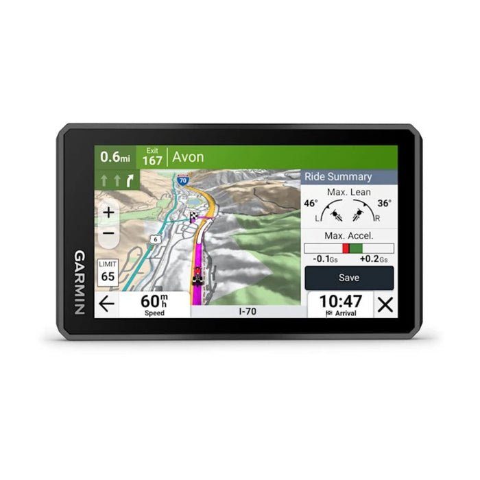 Garmin Unisex Black Lean Angles Custom Route Planning Adventurous Navigation Group Rides Garmin Performance Package Plan Option for Drag Racing Timer and Lap time Review 7-inch Rugged Motorcycle GPS - 010-03862-00